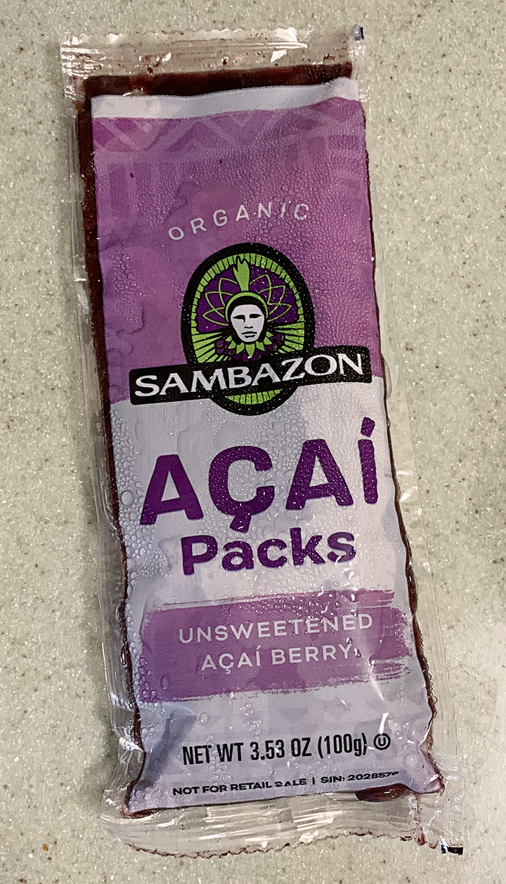 Frozen acai packet