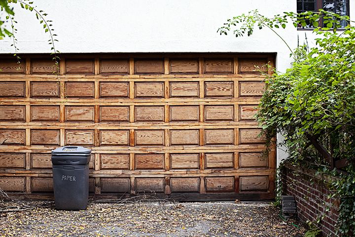 Wood garage door