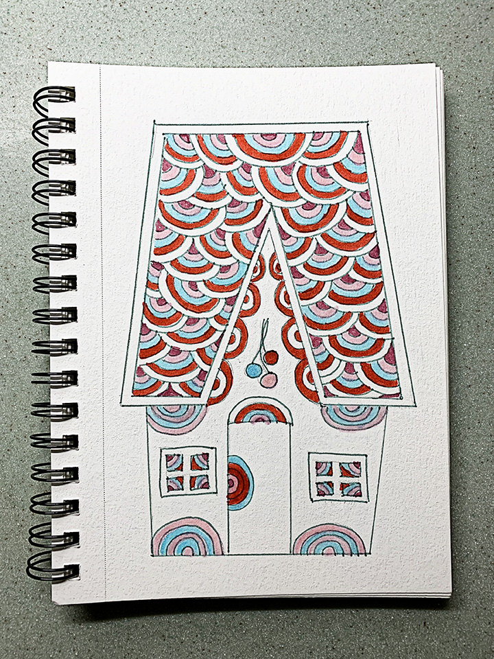 Drawing patterned holiday homes