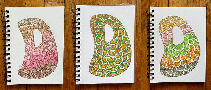 Mindful Making - drawing patterned letters by Stacey Natal